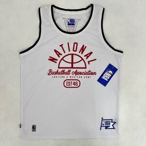 National Basketball Association Mens Size L White The Pennant Tank NWT